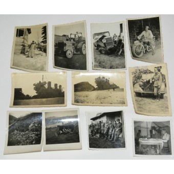 Set of Wehrmacht infantry soldier private photos. Eastern and western fronts.. Espenlaub militaria